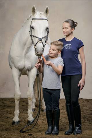 T-shirt équitation enfants manches courtes - Cavalliera - Tissu confortable