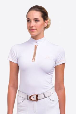 Chemise de concours courte ROSE GOLD - Cavalliera - Détails en or rose