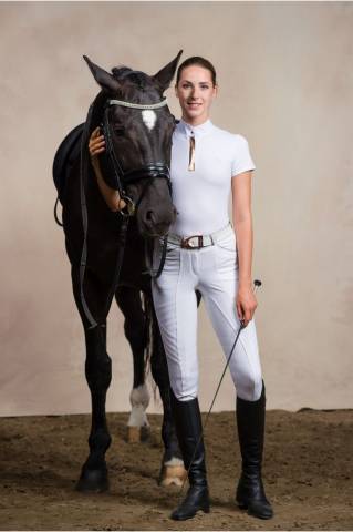 Chemise de concours courte ROSE GOLD - Cavalliera - Détails en or rose