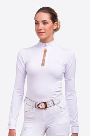 Chemise de concours à manches longues ROSE GOLD - Cavalliera - Tissu respirant