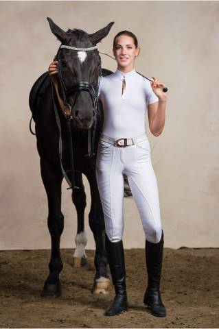 Chemise de concours à manches longues ROSE GOLD - Cavalliera - Tissu respirant