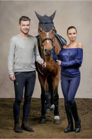 Sweater technique V-neck AXEL - Cavalliera - Coupe ample