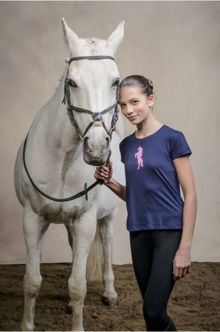 T-shirt équitation enfant à manches courtes - Cavalliera - Licorne pailletée