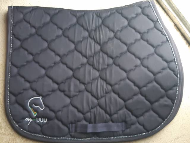 tapis de selle poney bleu marine