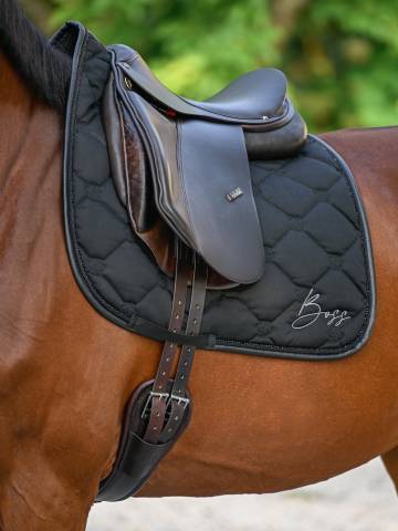 Tapis de selle Glitter Noir Dressage - Boss Equestrian