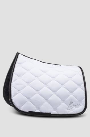 Tapis de selle Glitter Dressage Blanc - Boss Equestrian - Élégance & confort