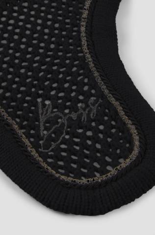 Bonnet anti-mouches Glitter Noir - Boss Equestrian - Coton respirant
