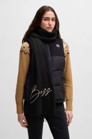 Foulard Logo Noir - Boss Equestrian - Tricot doux