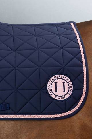 Tapis de selle Suze Octobre Rose - Harcour - Matelassage spécial