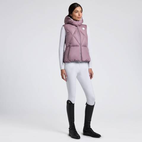 Gilet sans manches à capuche Lilas - Cavalleria Toscana - Matelassé léger