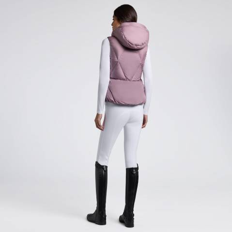 Gilet sans manches à capuche Lilas - Cavalleria Toscana - Matelassé léger