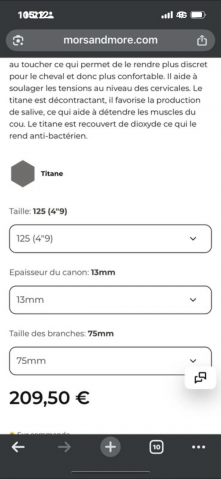 Mors pelham comfy simple brisure bomber 125