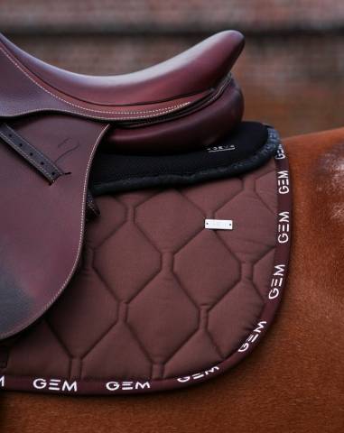 Tapis de selle LOVE Obstacle Marron Chocolat - GEM