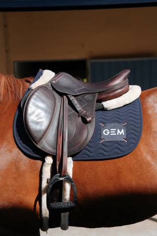 Tapis de selle TOUC TOUC Obstacle - GEM - Bleu marine