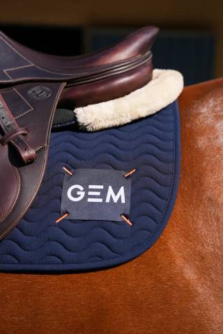 Tapis de selle TOUC TOUC Obstacle - GEM - Bleu marine
