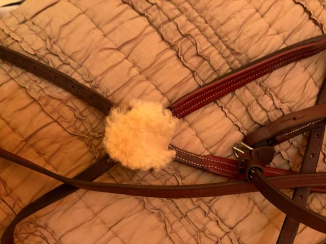 Bridon doublé muserolle croisée 1/2 rond CWD