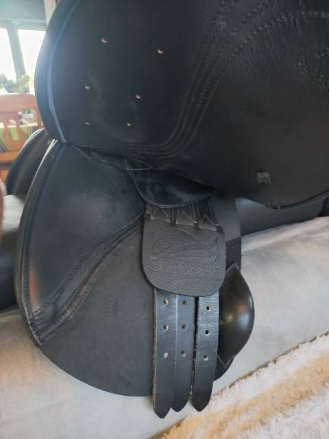 Selle CSO cuir doublé 16,5