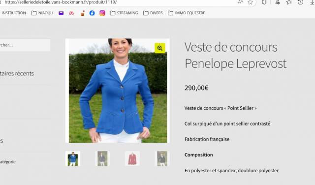 Veste concours Pénélope Leprevost T34
