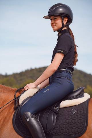 Pantalon Alpha bleu marine - JL Jump - Confort et &eacute;l&eacute;gance