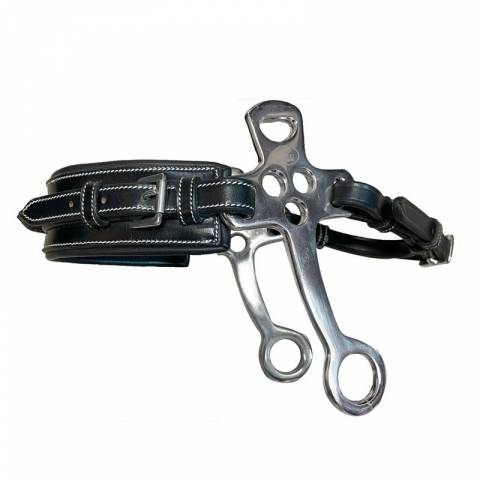 Hackamore cuir branches courtes et plates - Jump'in