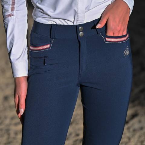 Pantalon d'équitation Junior fille Luna Marine - Jump'In - Grip