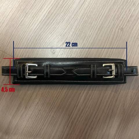 Hackamore cuir branches longues nez rectangle - Jump'in - Cuir havane