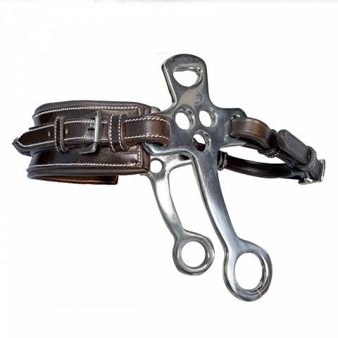 Hackamore PONEY nez rectangle cuir - Jump'in - Branches courtes