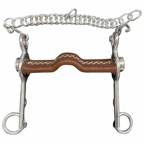 Mors Pelham plat inclinable cuir - Jump'in