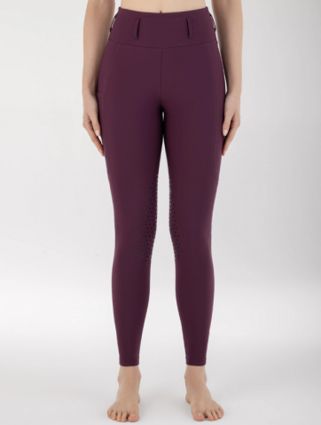 Legging hiver taille haute full grip Bordeaux - Equiline
