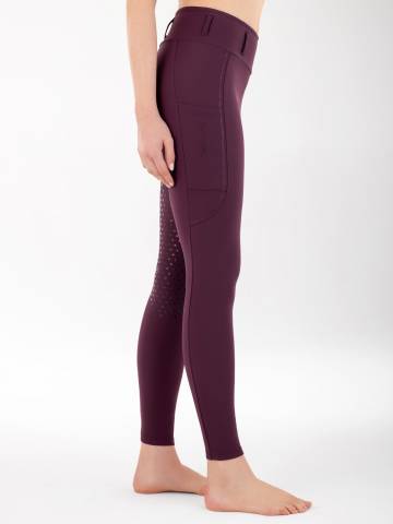 Legging hiver taille haute full grip Bordeaux - Equiline