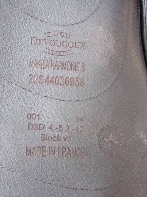 Selle Dressage Devoucoux Harmonie S 17'