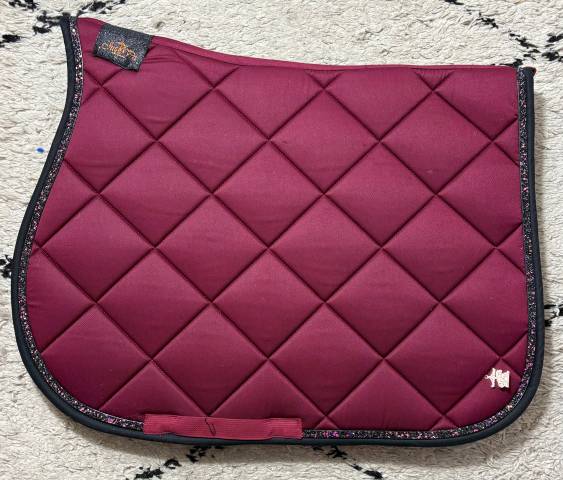 Tapis de selle Bordeaux galon Multicolore - JU&PA