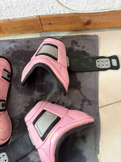 Guêtres + Protège-boulets HEXA rose – matière imperméab