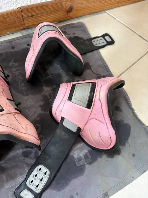 Guêtres + Protège-boulets HEXA rose – matière imperméab