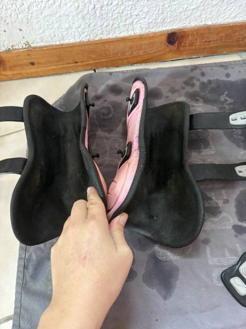 Guêtres + Protège-boulets HEXA rose – matière imperméab