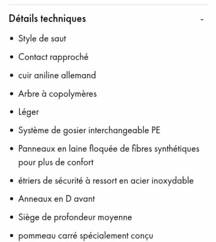 Selle Chamonix premiere equine cuir neuve 17 