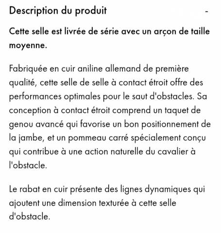 Selle Chamonix premiere equine cuir neuve 17 