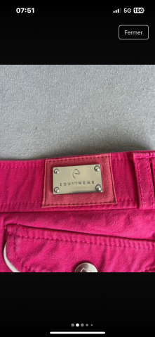Pantalon equithème rose Fuschia XS