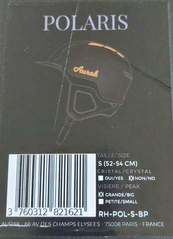 Casque bonde Aurak Polaris taille S 52-54 cm