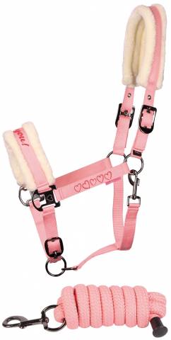 Licol et longe Love - Harry's Horse - Doubl&eacute; en fausse fourrure