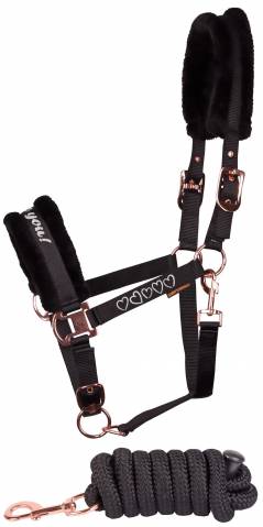 Licol et longe Love - Harry's Horse - Doublé en fausse fourrure