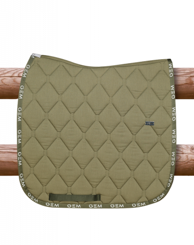 Tapis de selle Love DRESSAGE - GEM - Kaki