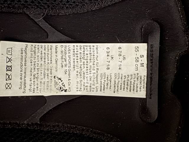 Bombe équitation UVEX