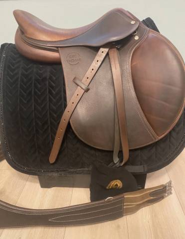 Selle mixte #Eric Thomas élite #17 pousse #étrivières #