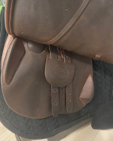 Selle mixte #Eric Thomas élite #17 pousse #étrivières #