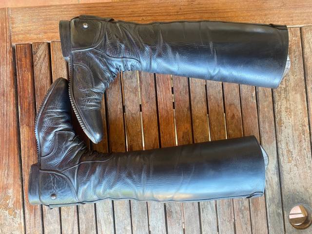 Bottes cuir NOIR P.39 sur mesure bottier italien FABBRI