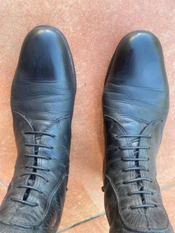 Bottes cuir NOIR P.39 sur mesure bottier italien FABBRI