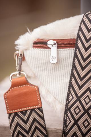 Sac banane Aliz - Pénélope Collection - Fausse fourrure et velours