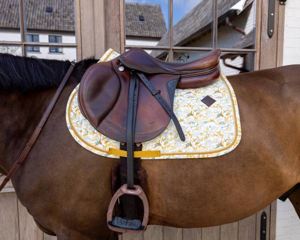 Tapis de Selle Velvet printing fleuri - Kentucky - Velours chic