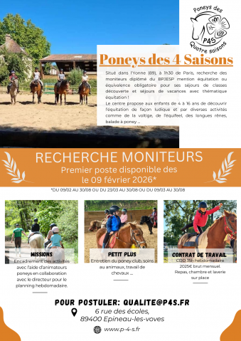 Moniteur / monitrice d'équitation